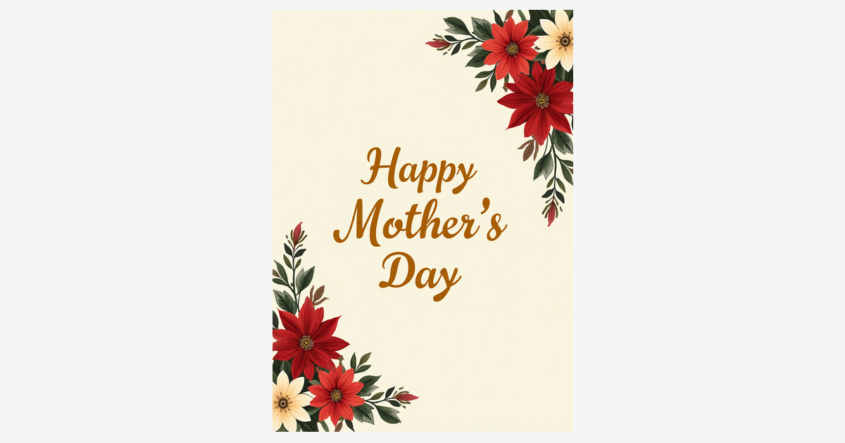 Golden Script Mothers Day Card | Clever Studio Art