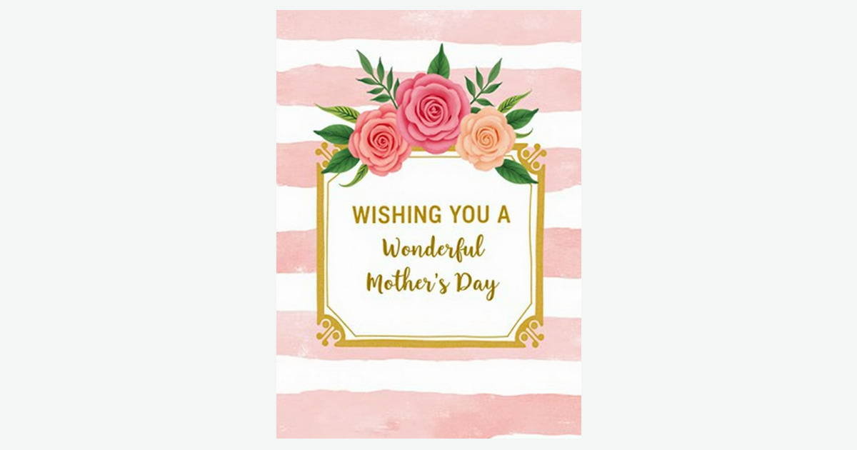 Golden Wonderful Mothers Day Card | Clever Studio Art