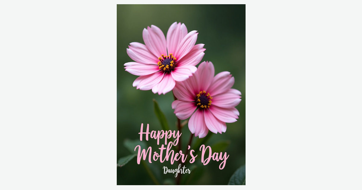 Gradient Petals Mothers Day Card | Clever Studio Art
