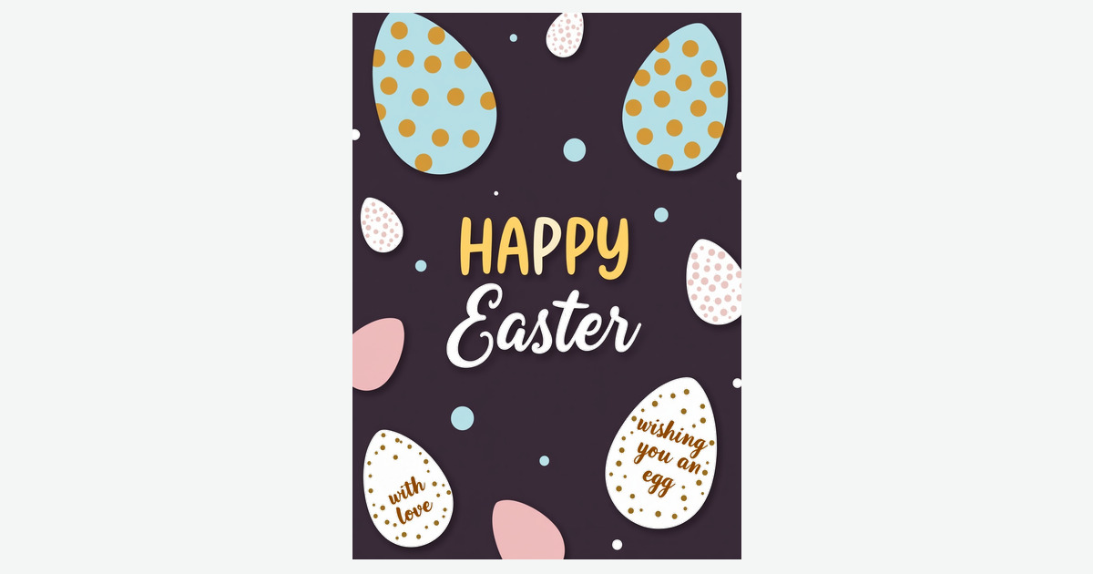 Happy Easter Egg Pattern Card | Clever Studio Art