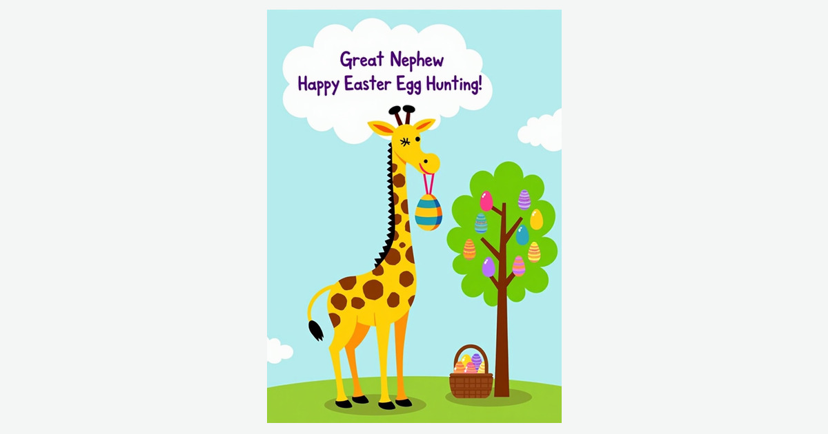 Happy Easter Great Nephew Card | Clever Studio Art
