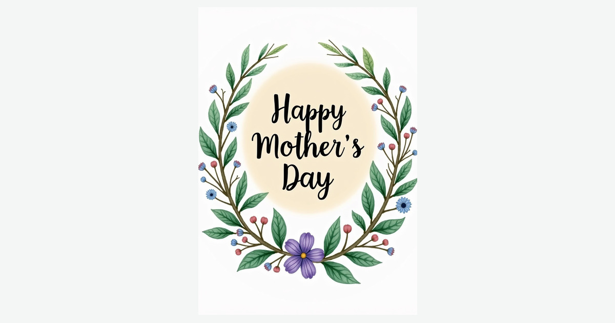 Happy Mothers Day Floral Card | Clever Studio Art
