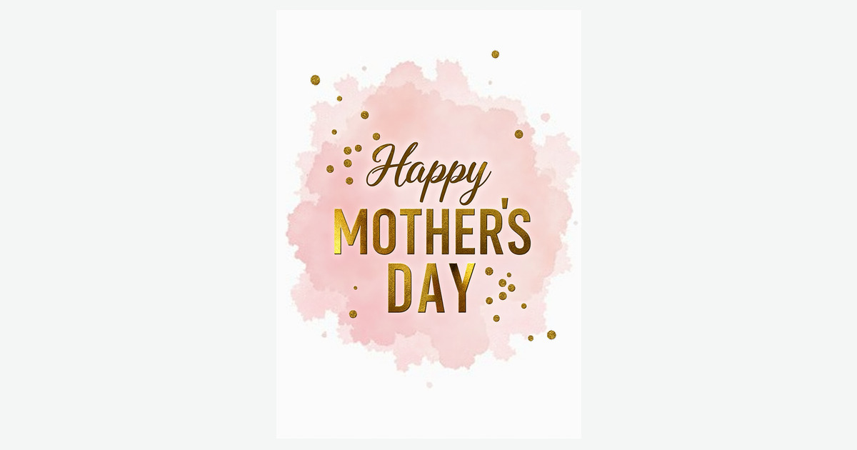 Happy Mothers Day Gold Text Card | Clever Studio Art
