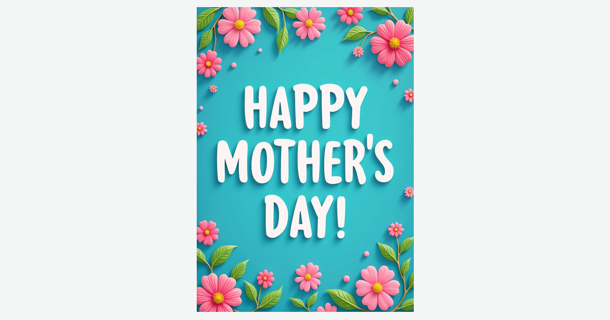 Happy Mothers Day Pretty Floral Card | Clever Studio Art