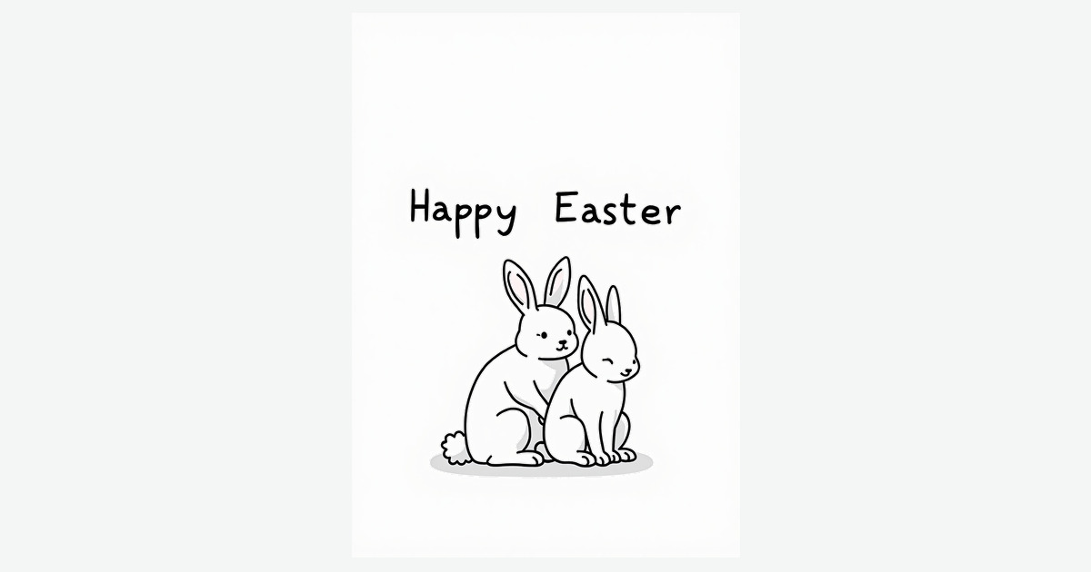 Happy Season Rabbit Friend Card | Clever Studio Art
