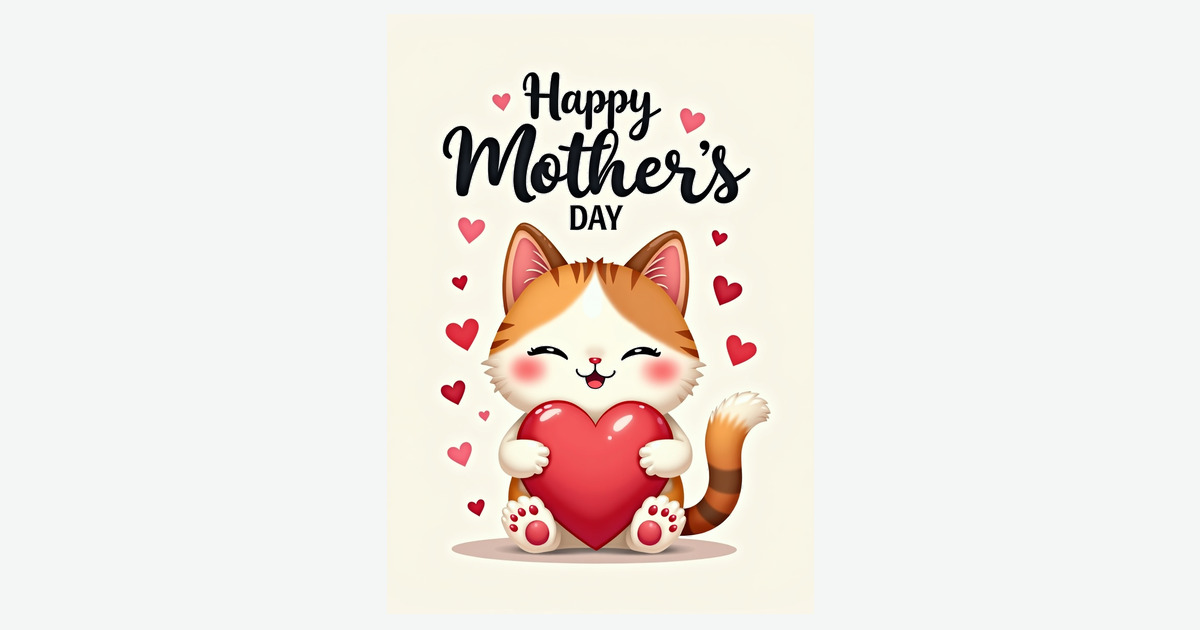 Heart Image Loving Mothers Day Card | Clever Studio Art