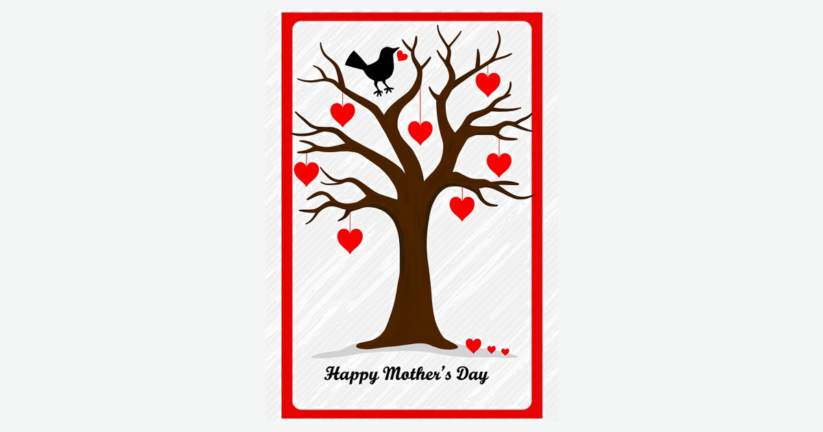Heart Tree Mothers Day Card | Clever Studio Art