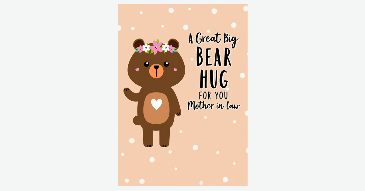Heartfelt Bear Mothers Day Card | Clever Studio Art
