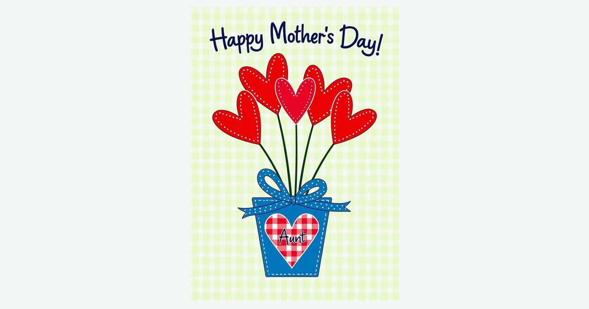 Homespun Heart Mothers Day Card | Clever Studio Art