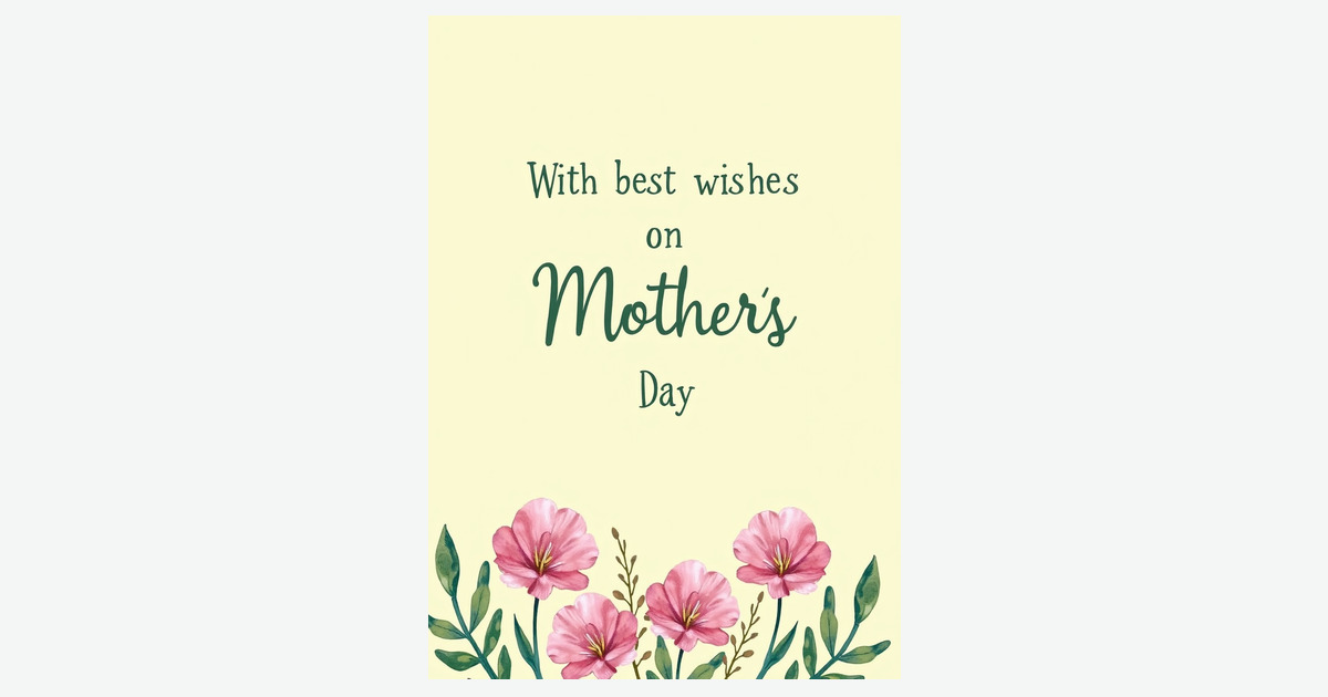 Kind Mothers Day Floral Card | Clever Studio Art