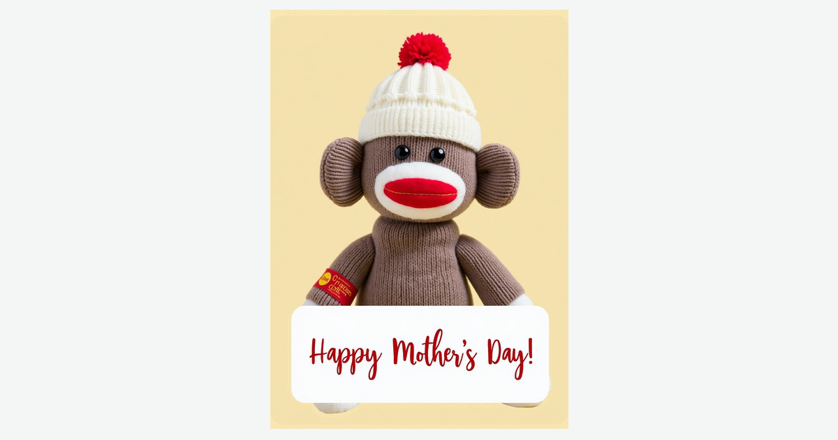 Knitted Bear Mothers Day Card | Clever Studio Art