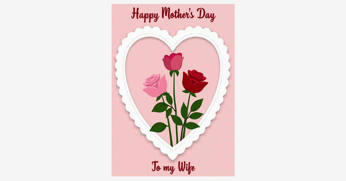 Lace Heart Mothers Day Art Card | Clever Studio Art