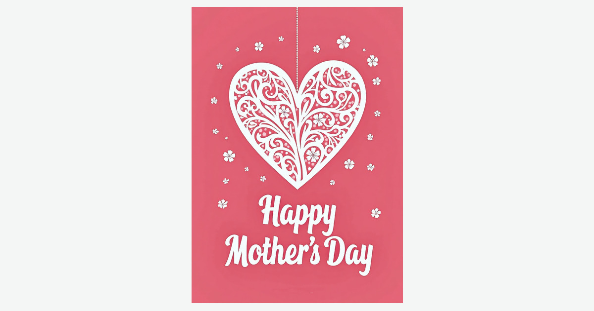 Lacy Heart Mothers Day Card | Clever Studio Art