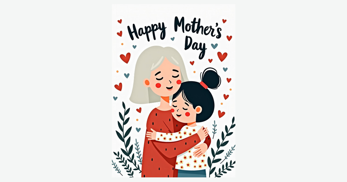 Luminous Embrace Mothers Day Card | Clever Studio Art