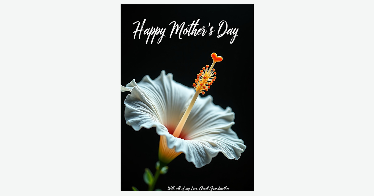 Luminous Petals Mothers Day Card | Clever Studio Art