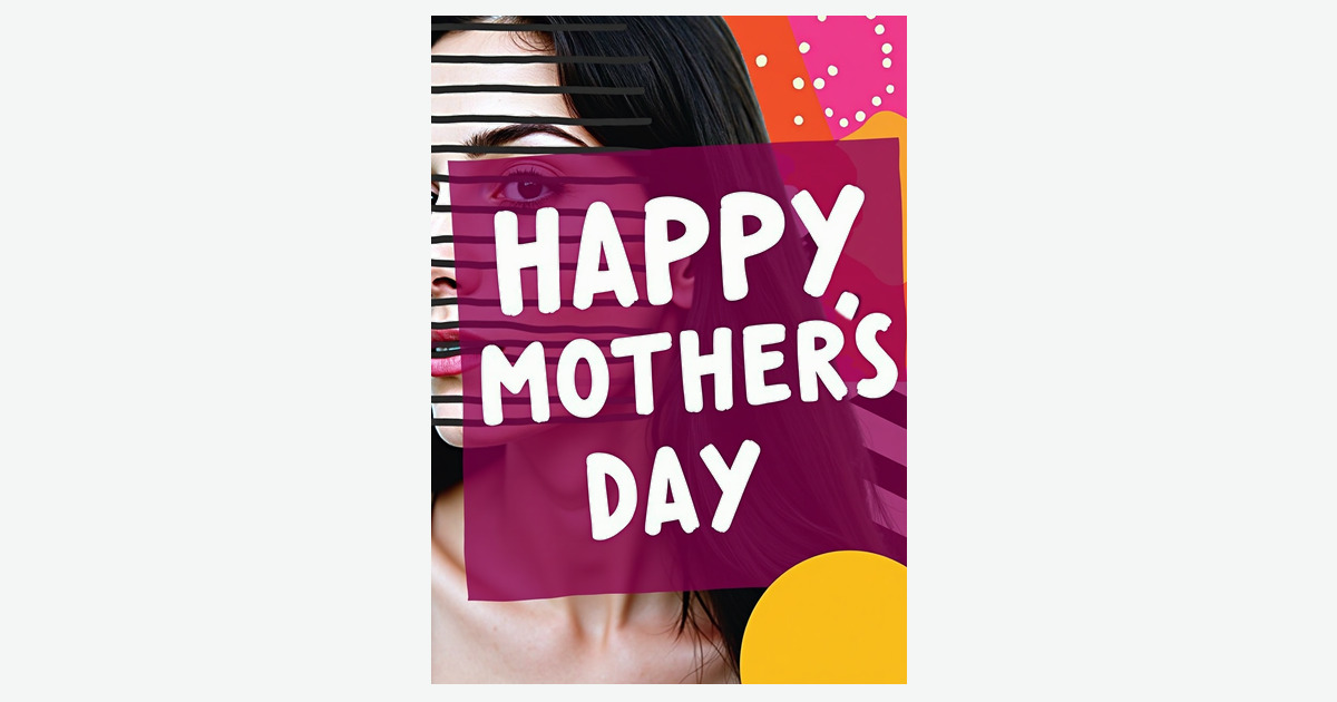 Magenta Banner Mothers Day Card | Clever Studio Art