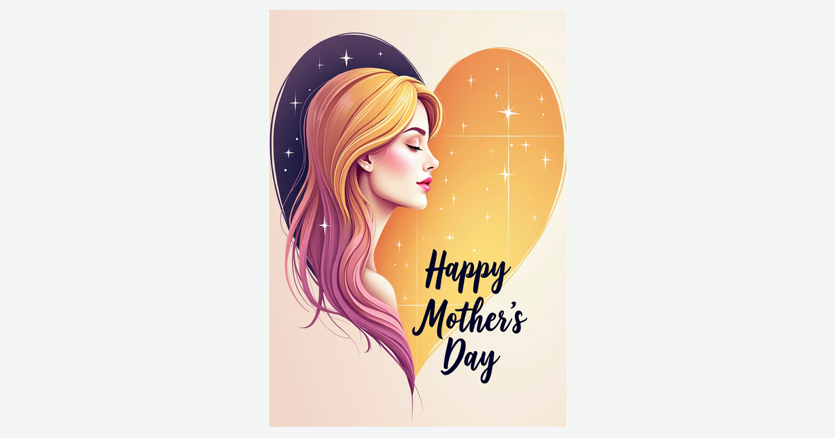 Magenta Hair Mothers Day Card | Clever Studio Art
