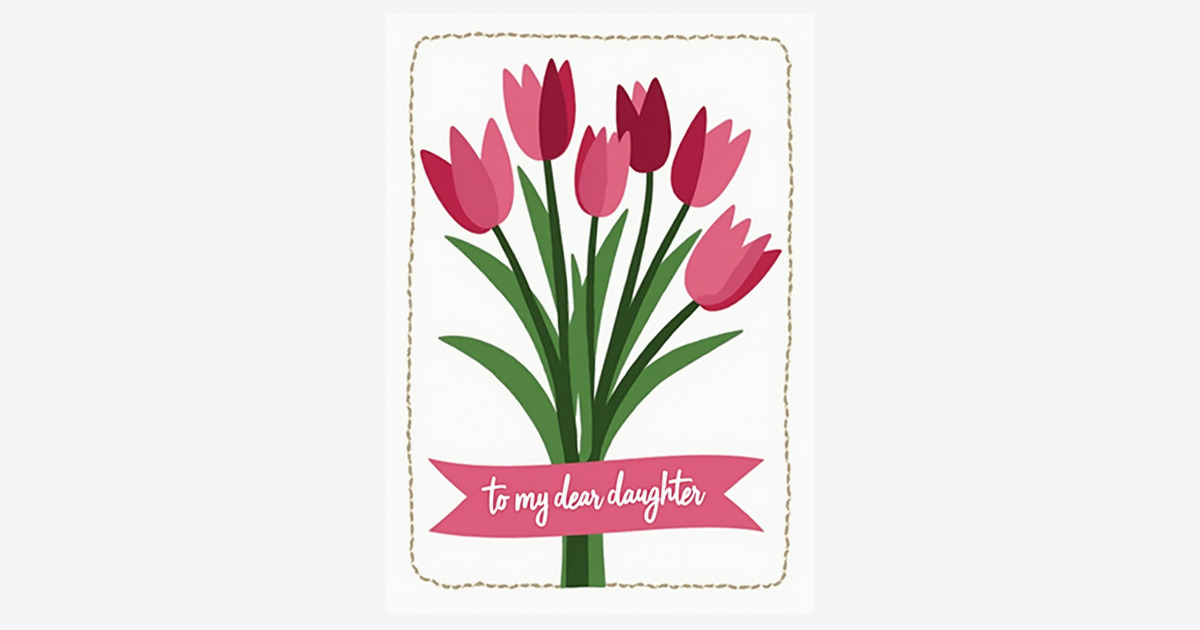 Magenta Mothers Day Blossom Card | Clever Studio Art