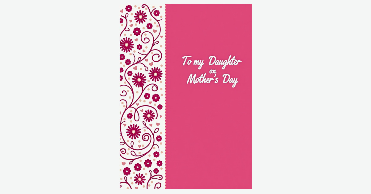 Magenta Mothers Day Daughter Card | Clever Studio Art