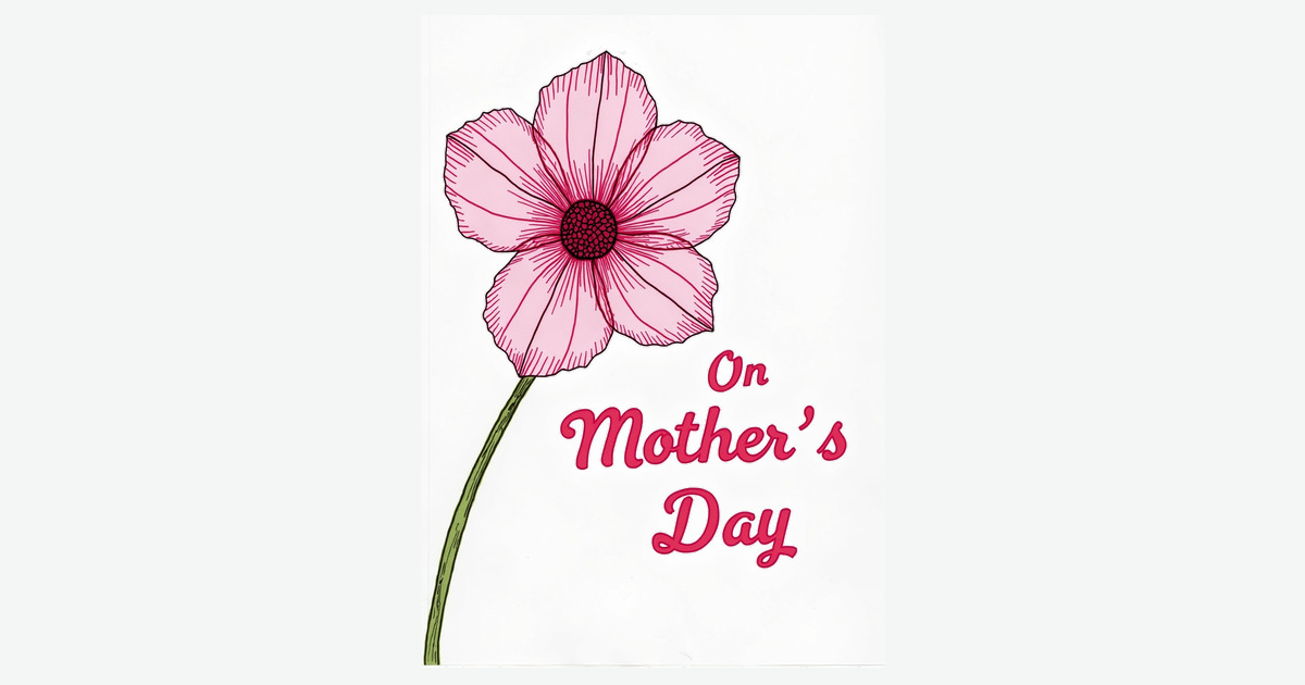 Magenta Mothers Day Script Card | Clever Studio Art