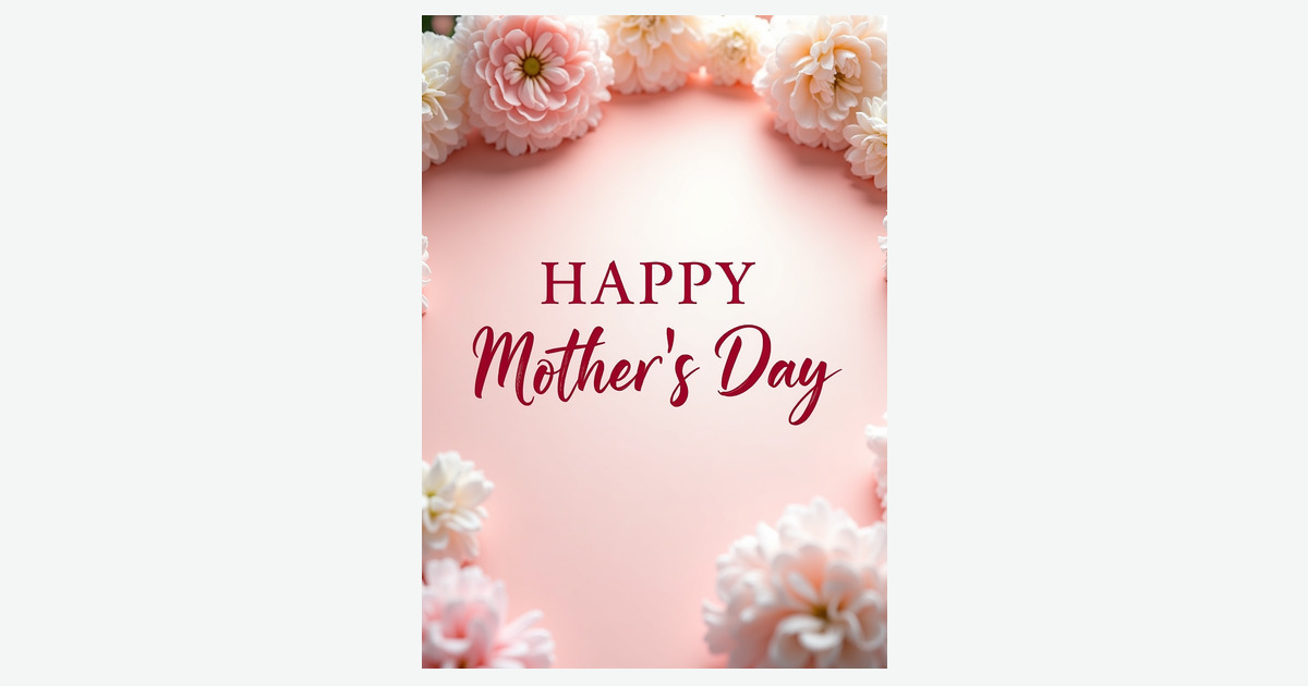 Magenta Text Mothers Day Image Card | Clever Studio Art