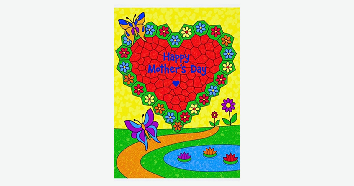 Mosaic Heart Mothers Day Card | Clever Studio Art