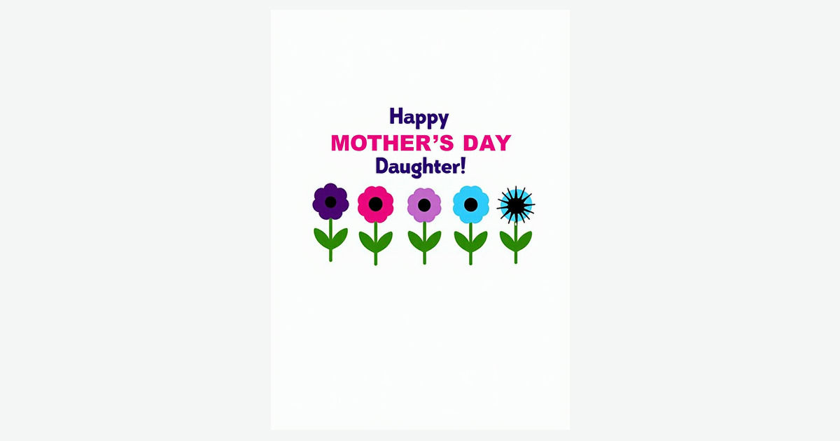 Mothers Day Daughter Simple Card | Clever Studio Art