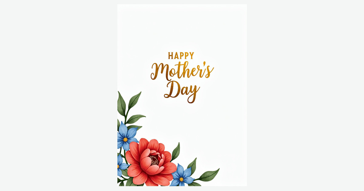 Mothers Day Floral Tribute Card | Clever Studio Art