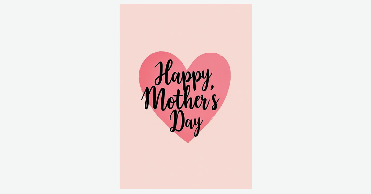 Painted Heart Mothers Day Card | Clever Studio Art