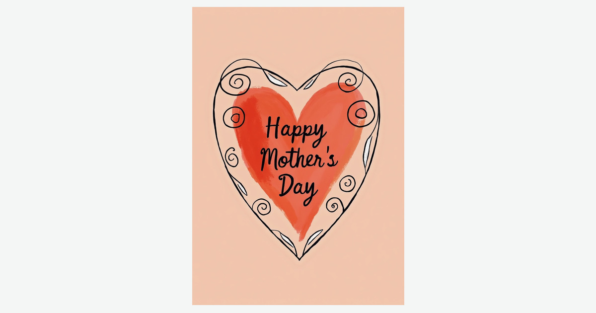Painterly Heart Mothers Day Card | Clever Studio Art