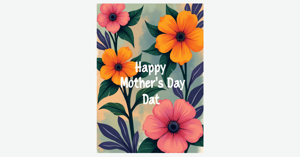 Painterly Mothers Day Scene Card | Clever Studio Art