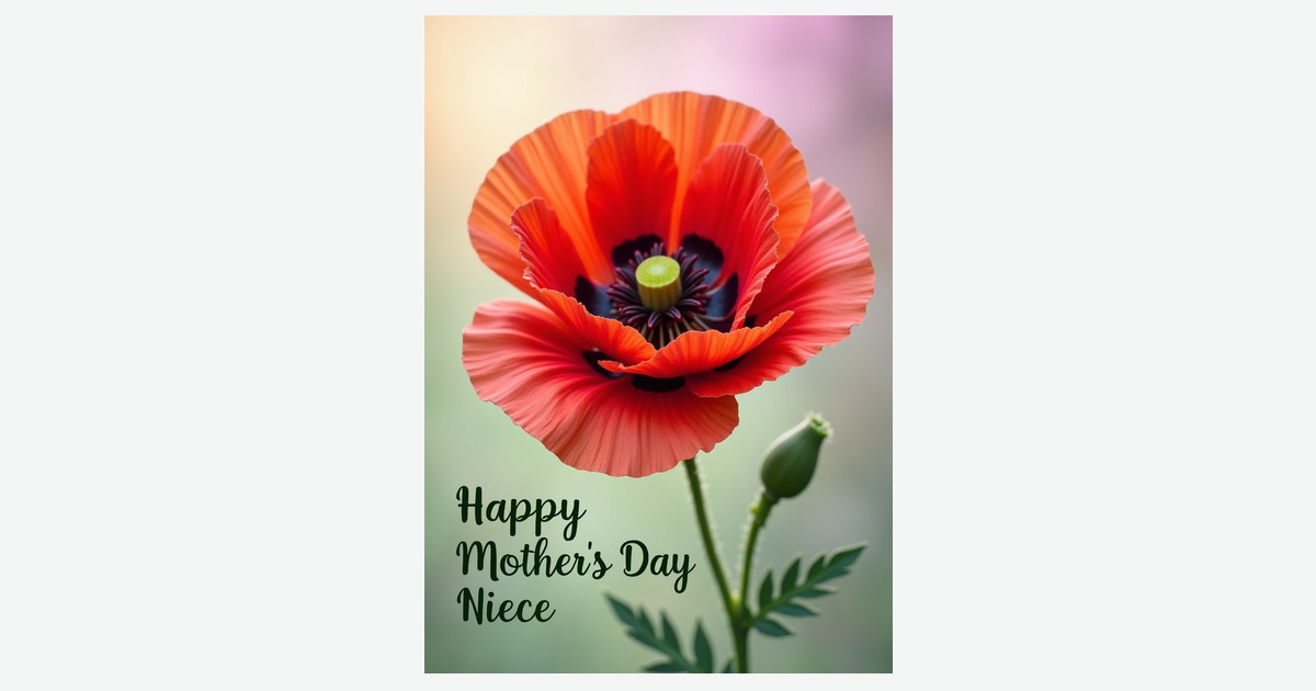 Painterly Petals Mothers Day Card | Clever Studio Art