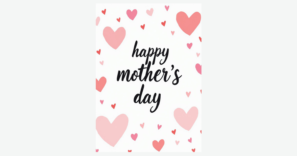 Pastel Heart Mothers Day Card | Clever Studio Art