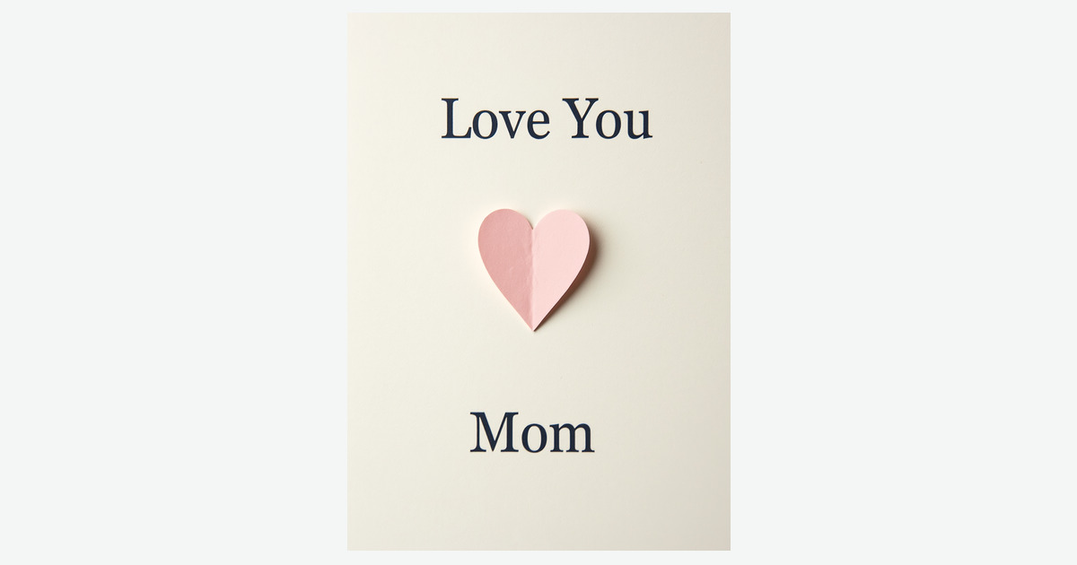 Pastel Pink Heart Mothers Day Card | Clever Studio Art