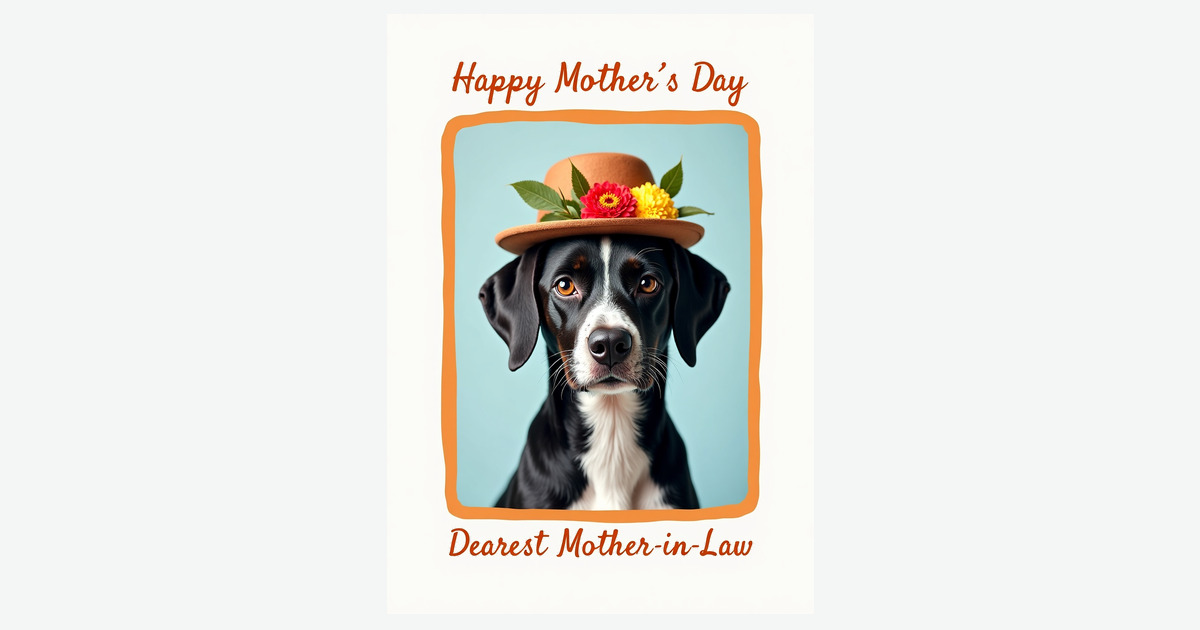 Pet Portrait Mothers Day Card | Clever Studio Art