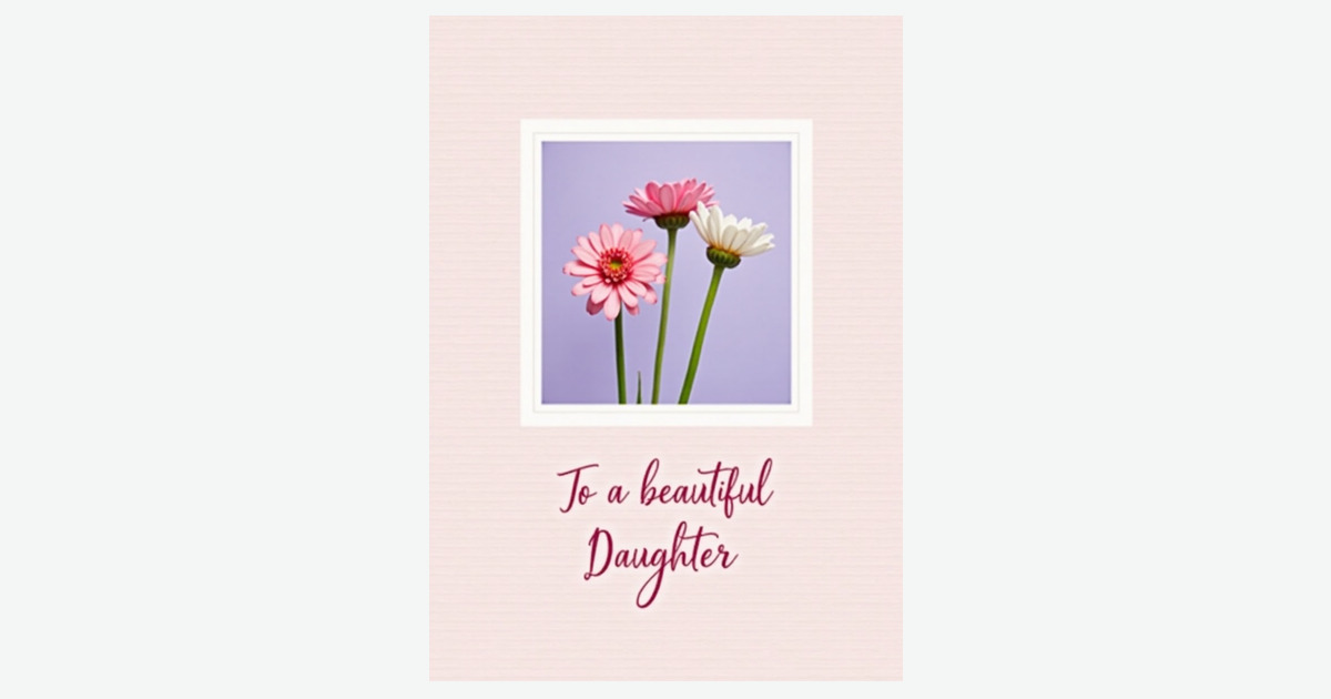 Pink Blooms Mothers Day Daughter Card | Clever Studio Art