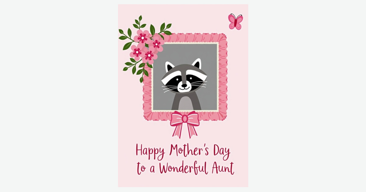 Pink Bow Mothers Day Scene Card | Clever Studio Art