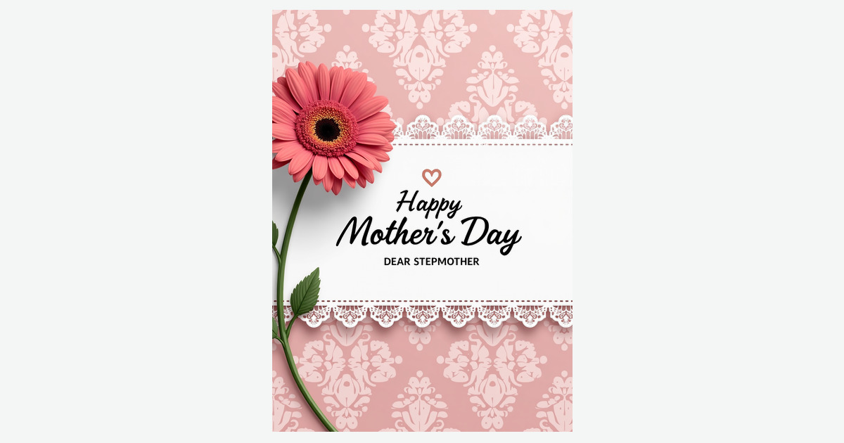 Pink Damask Mothers Day Card | Clever Studio Art