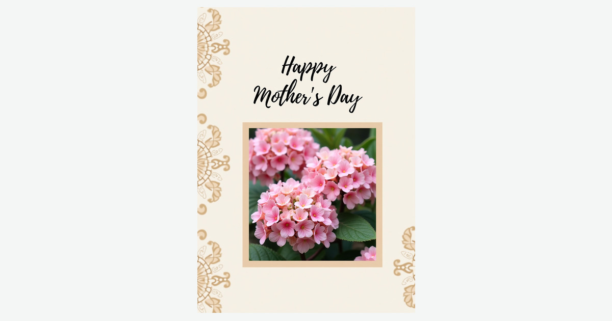Pink Floral Mothers Day Photo Card | Clever Studio Art