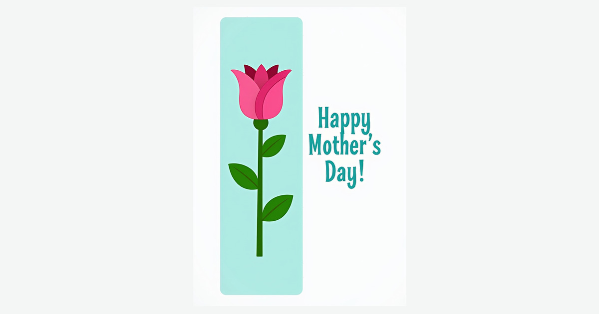 Pink Flower Mothers Day Card | Clever Studio Art