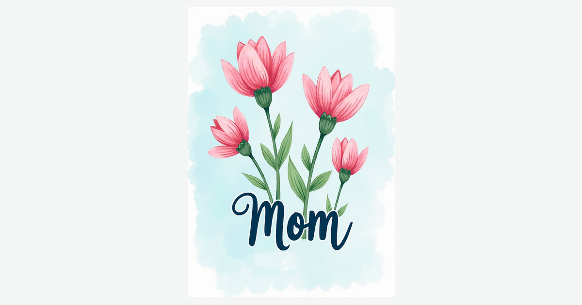 Pink Petals Mothers Day Card | Clever Studio Art