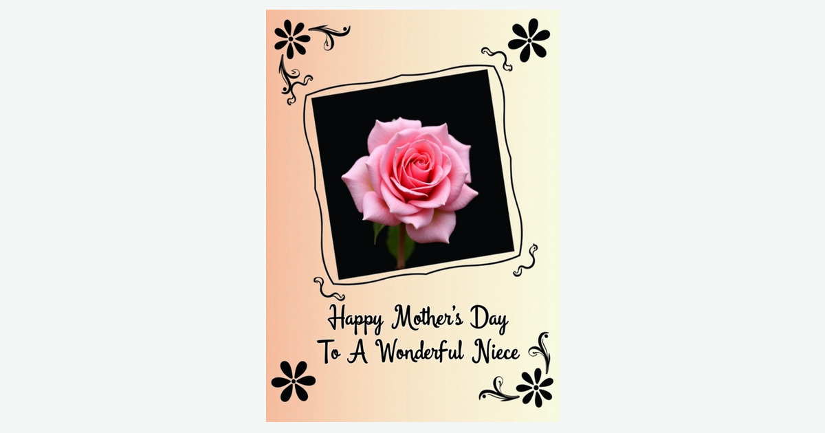 Pink Rose Floral Mothers Day Card | Clever Studio Art