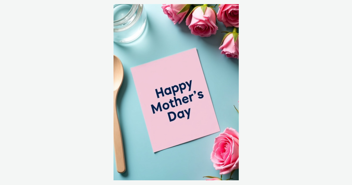 Pink Rose Mothers Day Card | Clever Studio Art