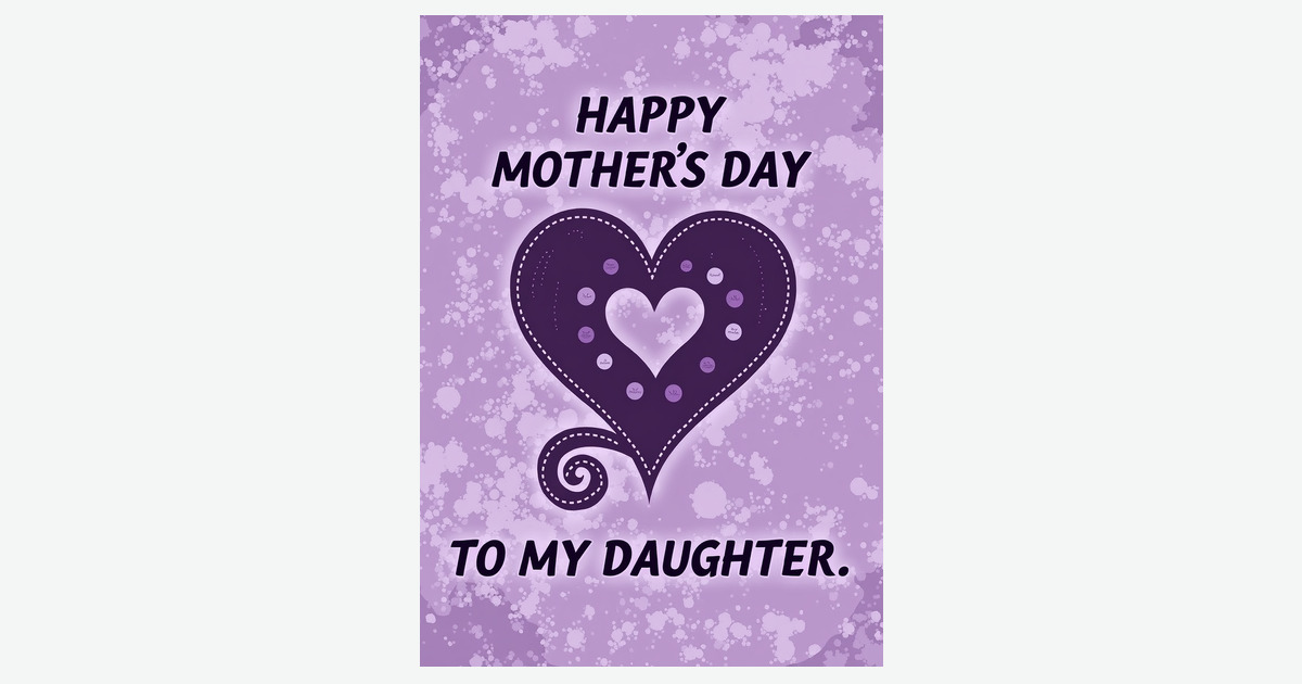 Plum Heart Sweet Mothers Day Card | Clever Studio Art