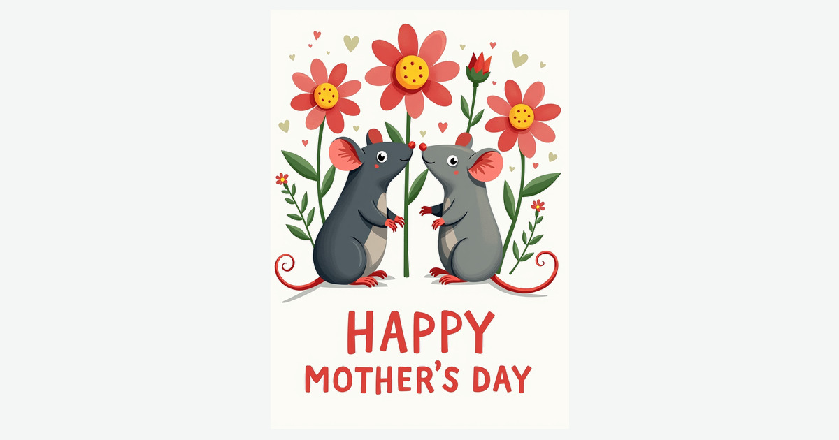Polka Dot Love Mothers Day Card | Clever Studio Art