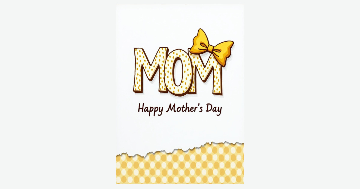 Polka Dot Mom Mothers Day Card | Clever Studio Art