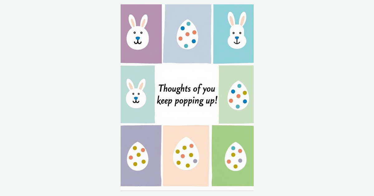 Random Thoughts Pop In Popping Thoughts Friend Card | Clever Studio Art