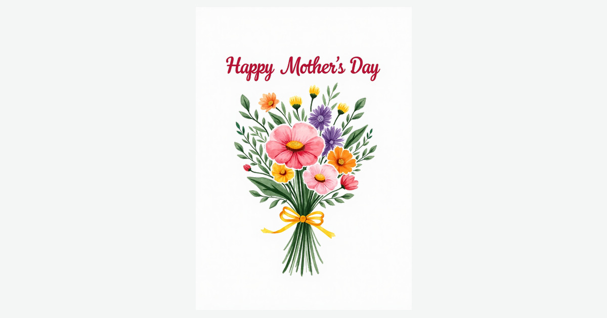 Radiant Floral Mothers Day Card | Clever Studio Art