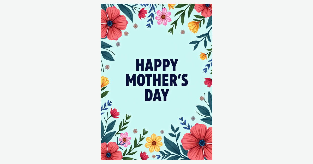Radiant Mothers Day Floral Card | Clever Studio Art