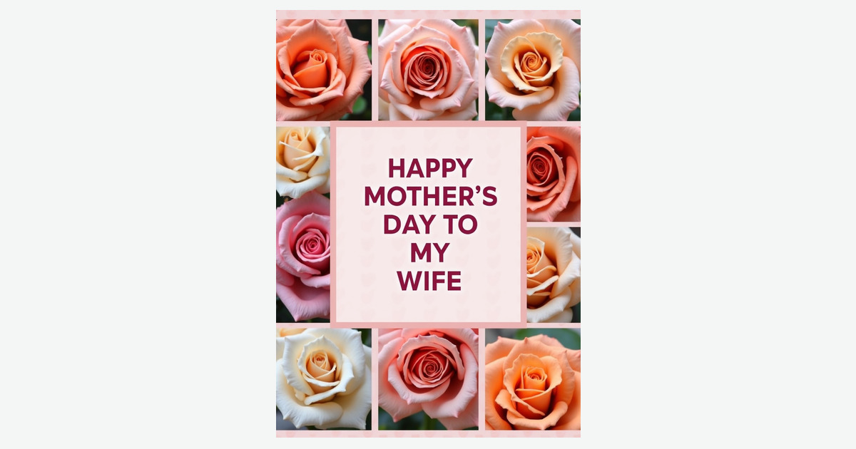 Rose Mosaic Mothers Day Card | Clever Studio Art